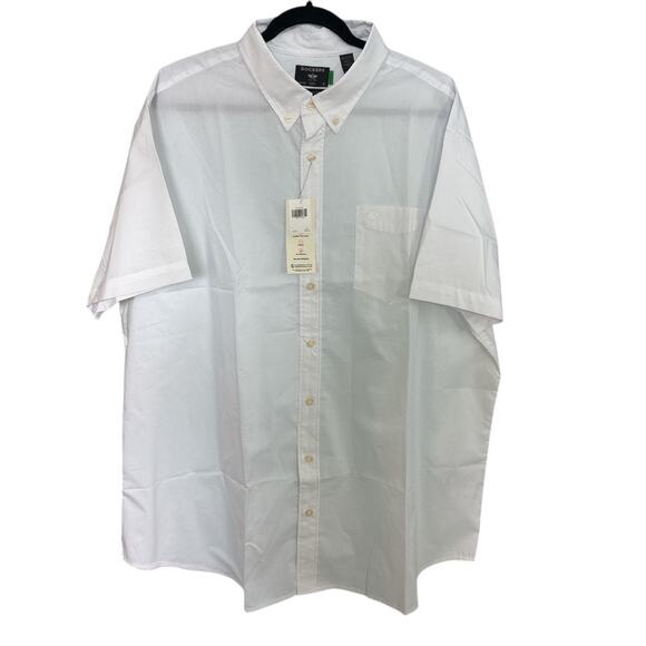 Dockers Classic Fit Short Sleeve Signature Comfort Flex Shirt White Size 2XLT - Picture 3 of 9